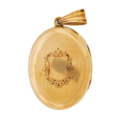 Victorian 14kt Diamond & Enamel Portrait Locket - Image 6