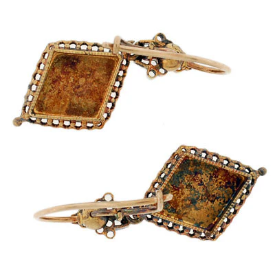 Victorian 14kt Etched Bird & Fine Wirework Earrings - Image 7