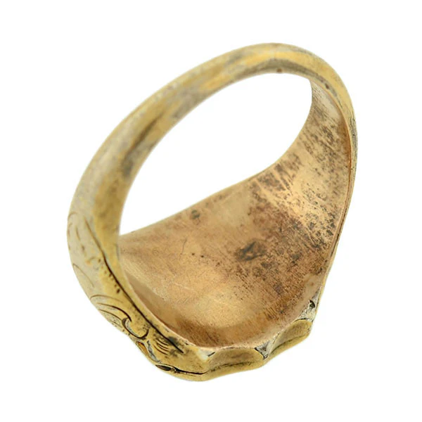 Victorian 10K Agate Signet Locket Ring - Image 7