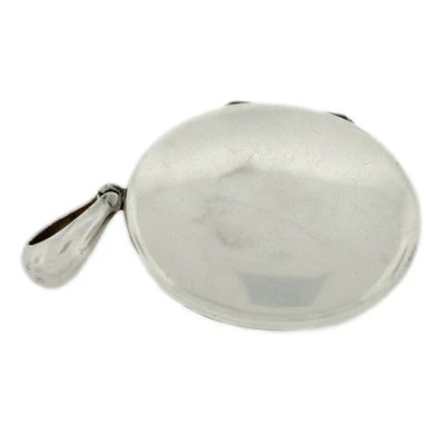 Victorian Sterling Silver Etched & Studded Locket - Image 6