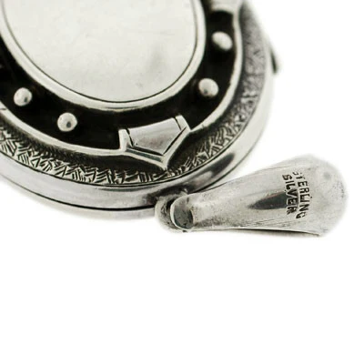 Victorian Sterling Silver Etched & Studded Locket - Image 7