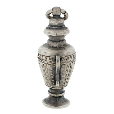 Victorian Sterling Silver Memory Urn Pendant - Image 4