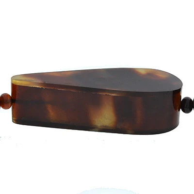 Victorian Tortoise Shell Long Beaded Necklace - Image 4