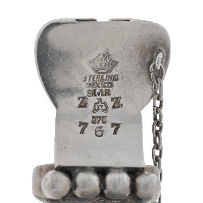 Vintage Antonio Pineda Sterling & Onyx Bracelet - Image 8