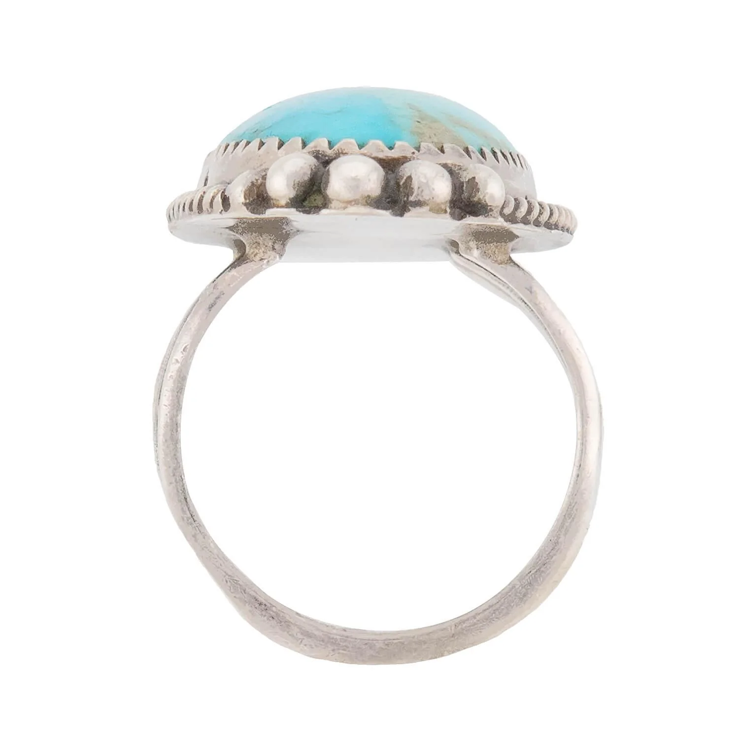 Vintage Sterling Silver Turquoise Ring - Image 4